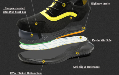 BUTY ROBOCZE Z NOSKIEM SAFETY SHOES UNISEX ODDYCHAJĄCE 36-48 BUTY ROBOCZE Z NOSKIEM SAFETY SHOES UNISEX ODDYCHAJĄCE 36-48
