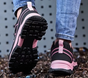 Buty Robocze Damskie Z Podnoskiem Ochronnym Antypoślizgowe Z Wiązaniem Boa