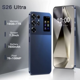 S26 Ultra 7,3-calowy smartfon 16 GB + 1 TB 5G, kamera HD 72 MP + 108 MP, podwójna karta 5G, Android 14.0, 100 W