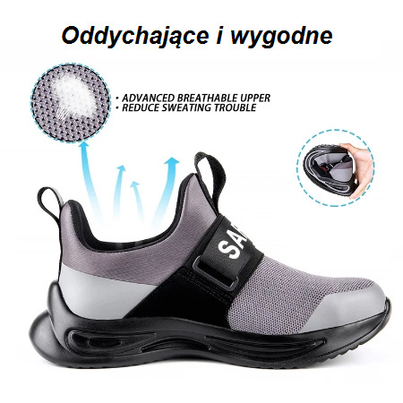 BUTY ROBOCZE Z NOSKIEM SAFETY SHOES 2020 ODDYCHAJĄCE 36-48 BUTY ROBOCZE Z NOSKIEM SAFETY SHOES 2020 ODDYCHAJĄCE 36-48