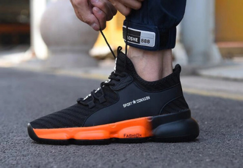 Buty Robocze Z Noskiem Sportowe Elastyczne Oddychające 36-48 Buty Robocze Z Noskiem Sportowe Elastyczne Oddychające 36-48