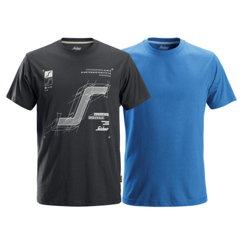 Snickers Workwear 2522 Koszulka 2-Pak R.M Szary/Niebieski Snickers Workwear 2522 Koszulka 2-Pak R.M Szary/Niebieski