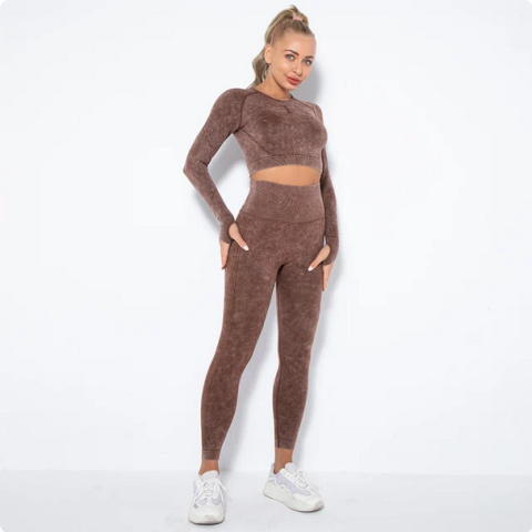 zestaw Legginsy Top damski Fitness Push Up ubranie sportowe damskie zestaw Legginsy Top damski Fitness Push Up ubranie sportowe damskie