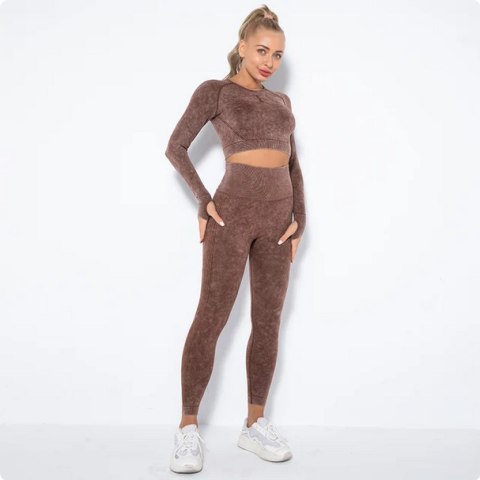 zestaw Legginsy Top damski Fitness Push Up ubranie sportowe damskie zestaw Legginsy Top damski Fitness Push Up ubranie sportowe damskie