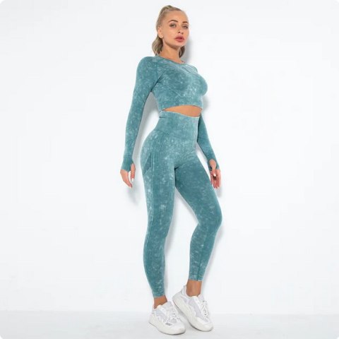 zestaw Legginsy Top damski Fitness Push Up ubranie sportowe damskie zestaw Legginsy Top damski Fitness Push Up ubranie sportowe damskie