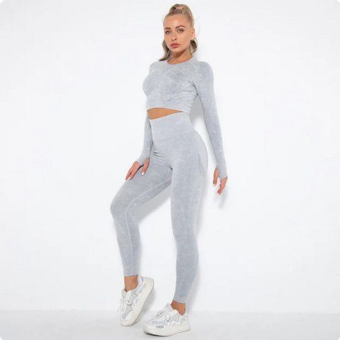 zestaw Legginsy Top damski Fitness Push Up ubranie sportowe damskie zestaw Legginsy Top damski Fitness Push Up ubranie sportowe damskie