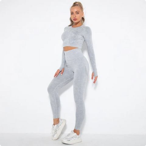 zestaw Legginsy Top damski Fitness Push Up ubranie sportowe damskie zestaw Legginsy Top damski Fitness Push Up ubranie sportowe damskie
