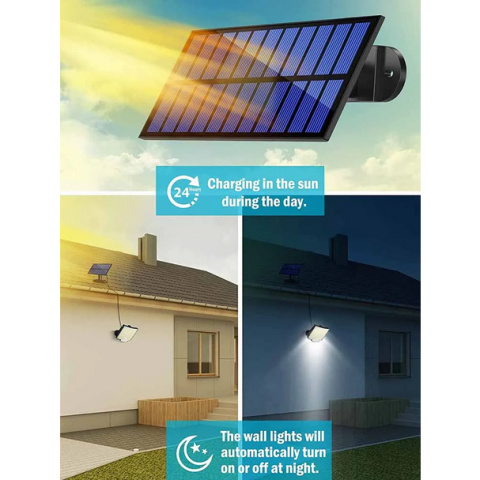 106LED Solar lampa Wodoodporna z czujnikiem ruchu Pilot zdalnego sterowania 3 tryby na patio Garaż Podwórko 106LED Solar lampa Wodoodporna z czujnikiem ruchu Pilot zdalnego sterowania 3 tryby na patio Garaż Podwórko
