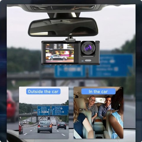 Kamera na deskę rozdzielczą W/ IR noktowizor nagrywania ekran IPS 1080P 3 Kamera na deskę rozdzielczą W/ IR noktowizor nagrywania ekran IPS 1080P 3
