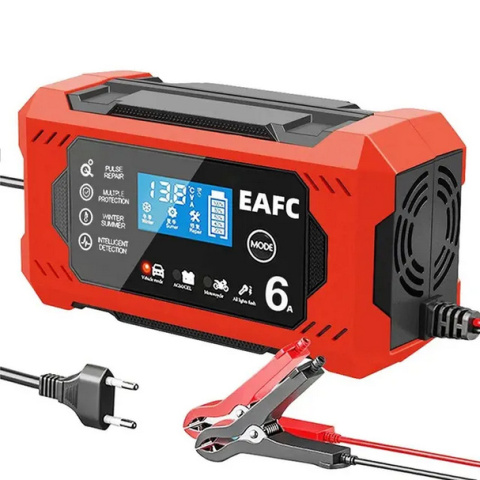 Ładowarka samochodowa 6A 12V samochód i bateria motocyklowa urządzenie ładujące akumulatora kwasowego Lcd Ładowarka samochodowa 6A 12V samochód i bateria motocyklowa urządzenie ładujące akumulatora kwasowego Lcd