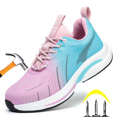 Buty robocze safe elastyczne 36-42 safety shoes damskie różowe oddychające Buty robocze safe elastyczne 36-42 safety shoes damskie różowe oddychające