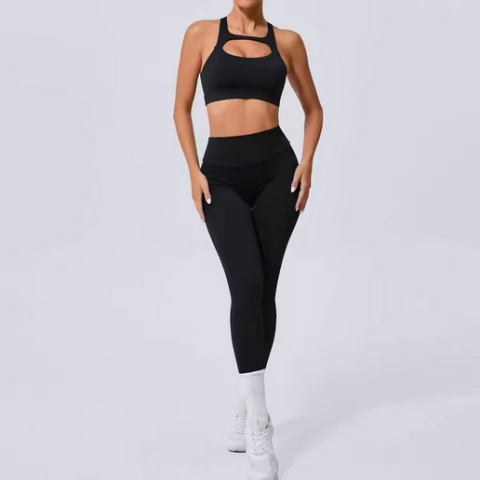 2 częściowy komplet bezszwowy legginsy Push Up plus top Fitness 2 częściowy komplet bezszwowy legginsy Push Up plus top Fitness