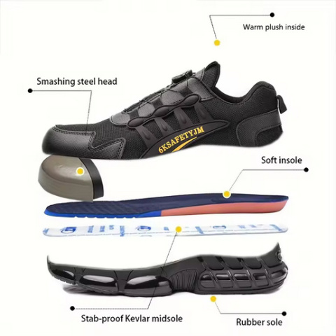 Buty ochronne robocze 6ksafetyjm bezpieczne antyuderzeniowe nosek 39-45 Buty ochronne robocze 6ksafetyjm bezpieczne antyuderzeniowe nosek 39-45