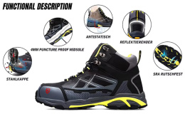 Buty robocze Larnmern 3 kolory wysokie